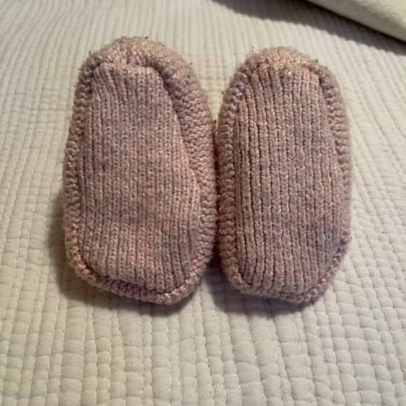 Janie and Jack pink knit bootie 3-6mo - Picture 3 of 5